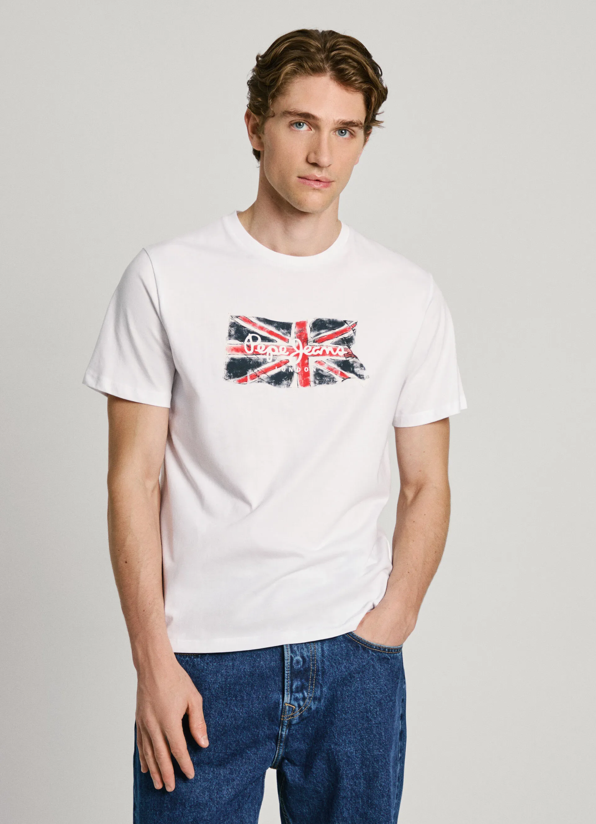 camiseta logo union jack fit regular