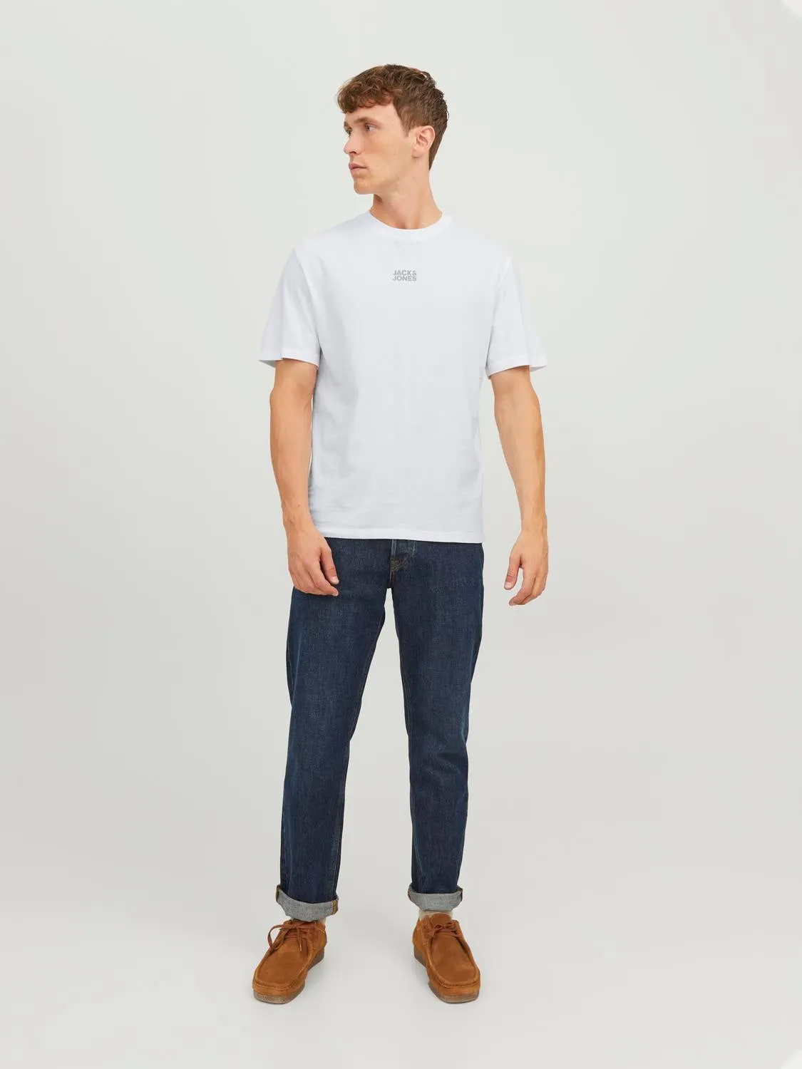 Camiseta Logotipo Cuello redondo | Blanco | Jack & Jones®