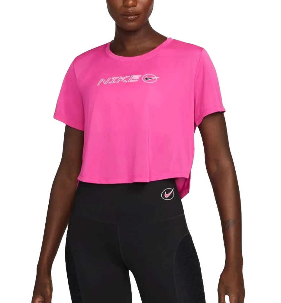 Camiseta M/c Running_Mujer_NIKE One Icon Clash