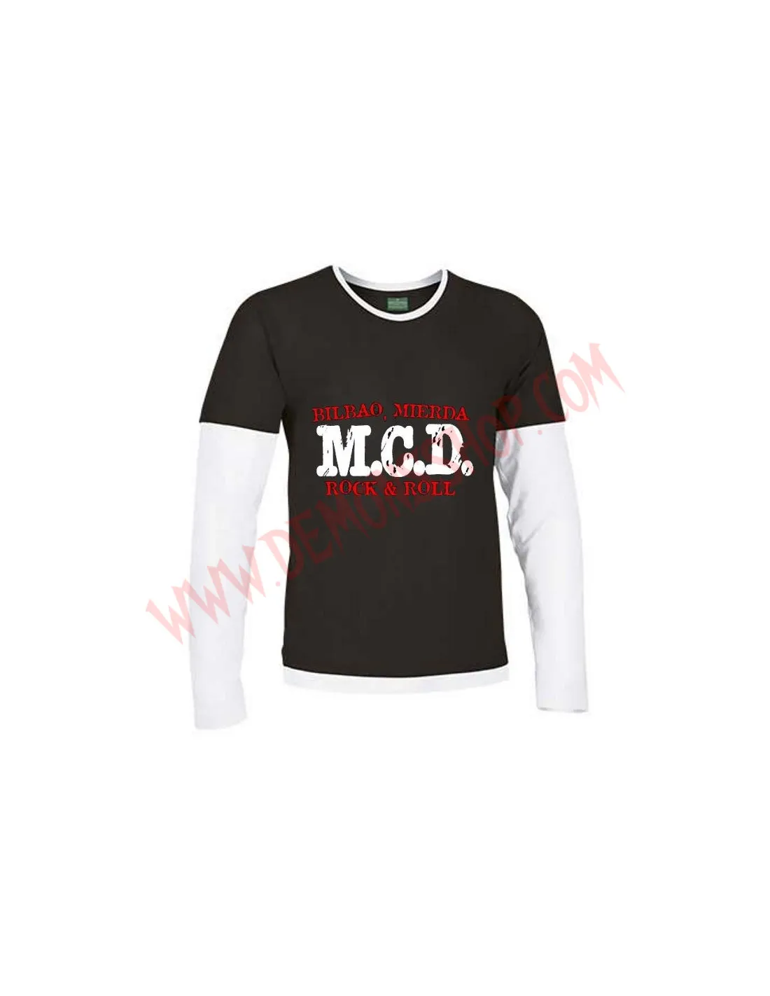 Camiseta ML MCD (Negro manga Blanca)