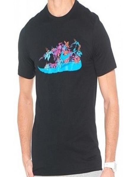 Camiseta Nike Roshe One Flores Negro