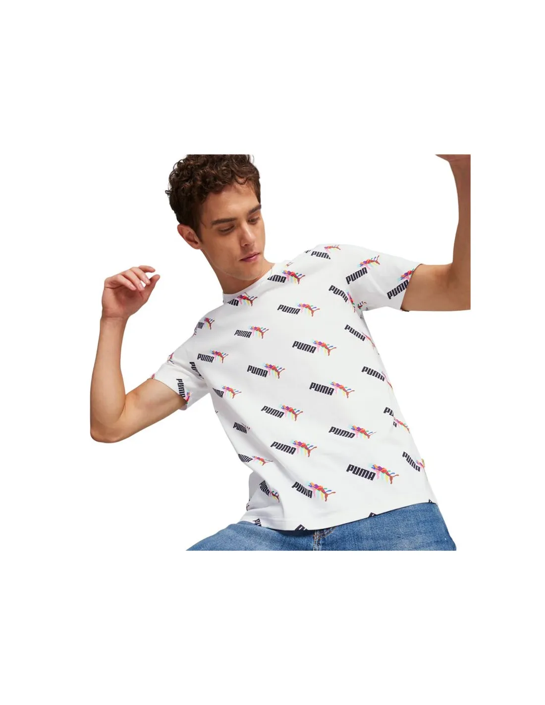 Camiseta Puma Essentials+ LOVE NS AOP Blanco Hombre