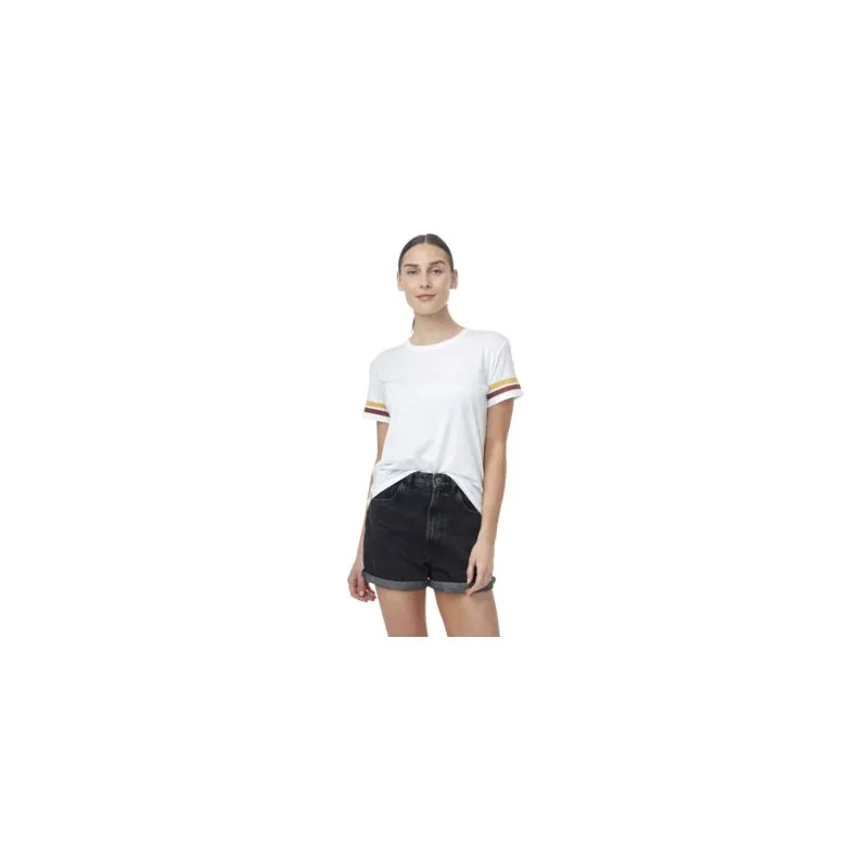 Camiseta Tentree Retro Stripes (Blanca) Mujer