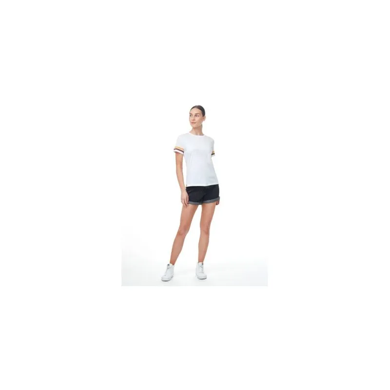Camiseta Tentree Retro Stripes (Blanca) Mujer