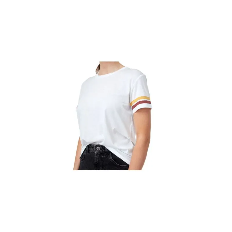 Camiseta Tentree Retro Stripes (Blanca) Mujer