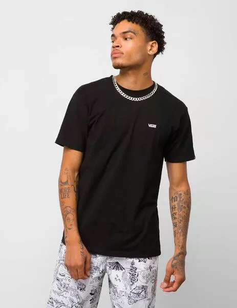 CAMISETA VANS LEFT CHEST LOGO  BLACK/WHITE
