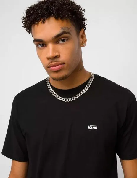 CAMISETA VANS LEFT CHEST LOGO  BLACK/WHITE