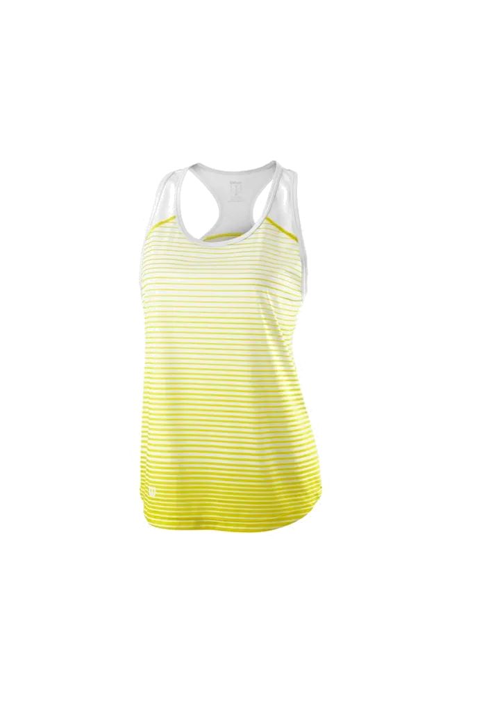 Camiseta Wilson W TEAM STRIPED TANK safety yellow/white