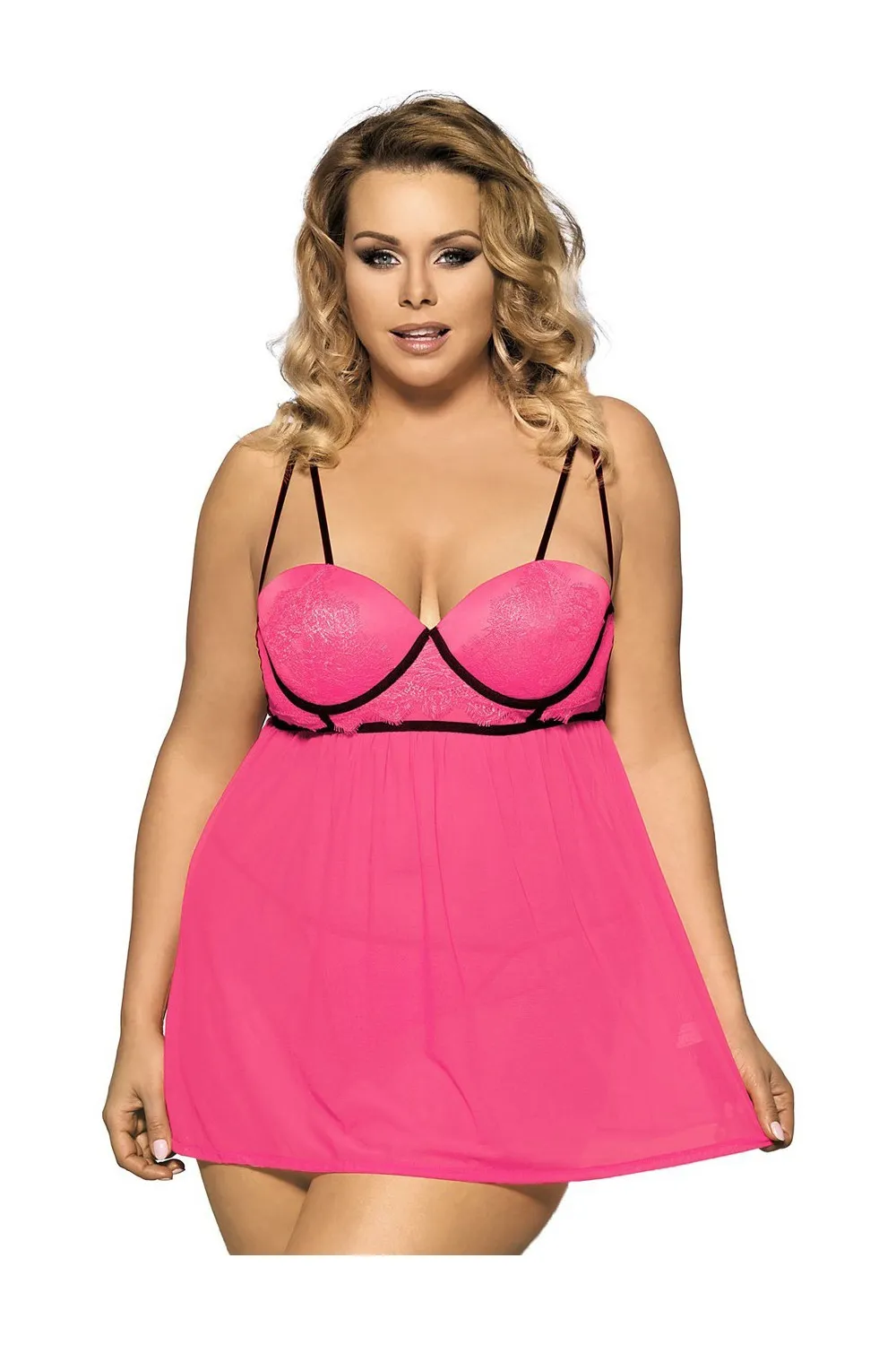 Camisón de velo rosa