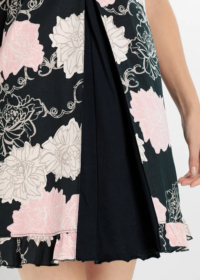 Camisón Negro con flores