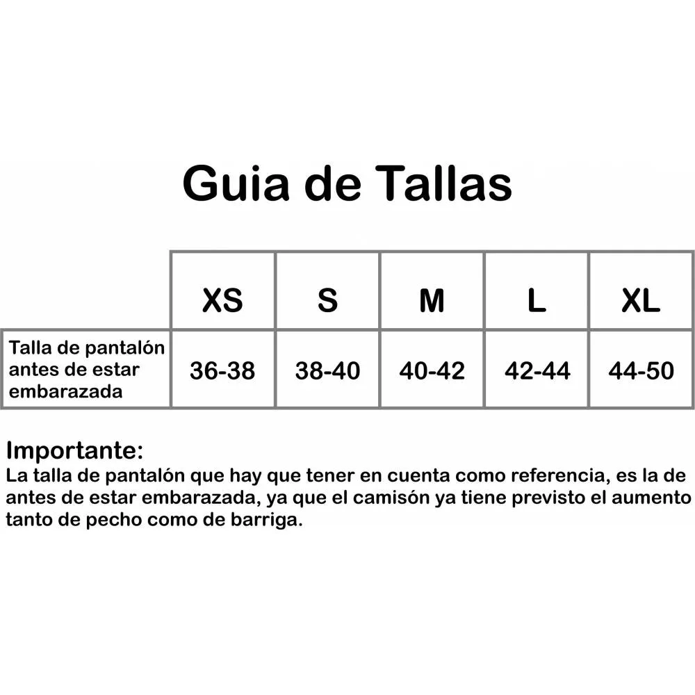 Camisón PreMAMÁ y LACTANCIA REGATA
