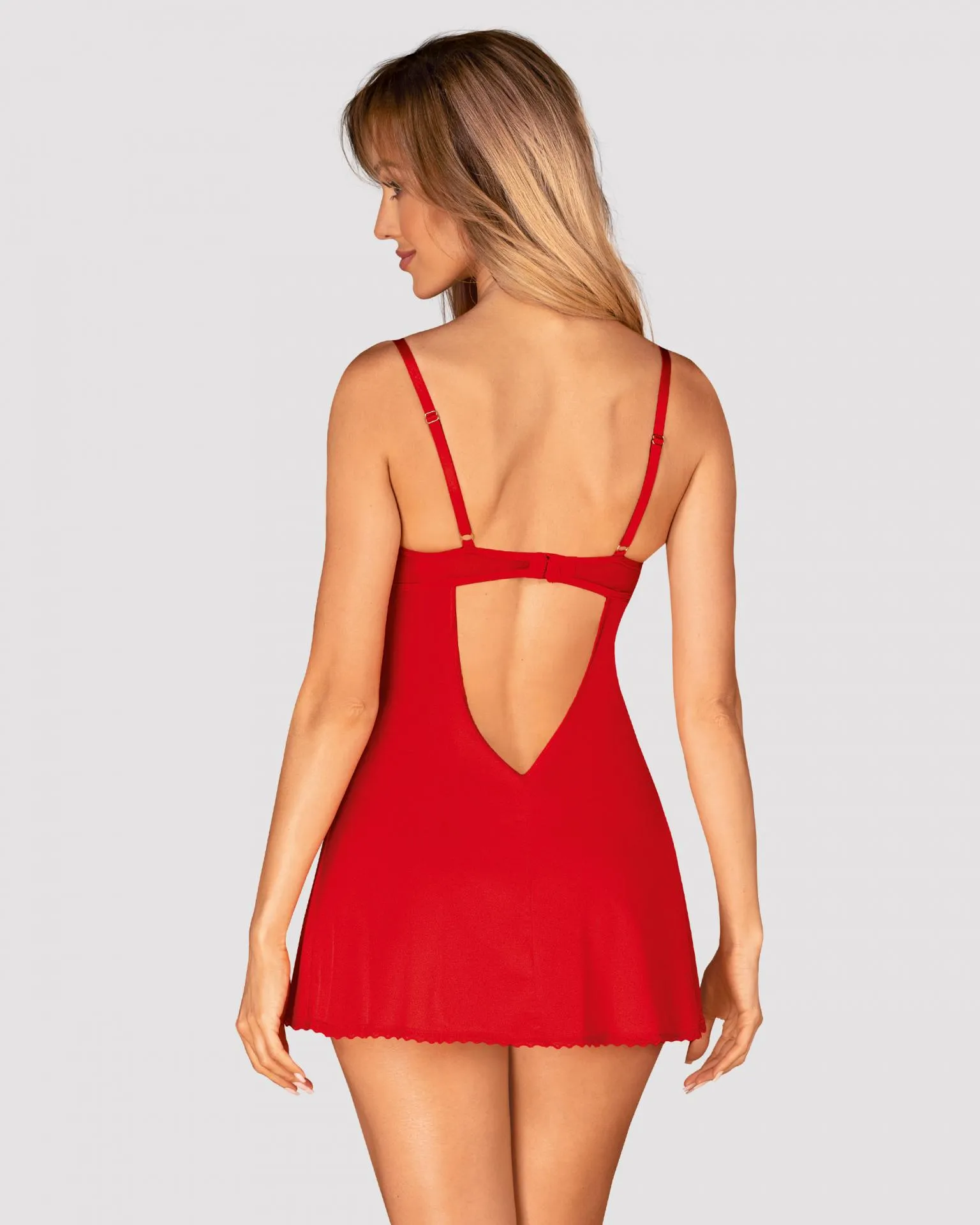 Camisón y tanga rojo
