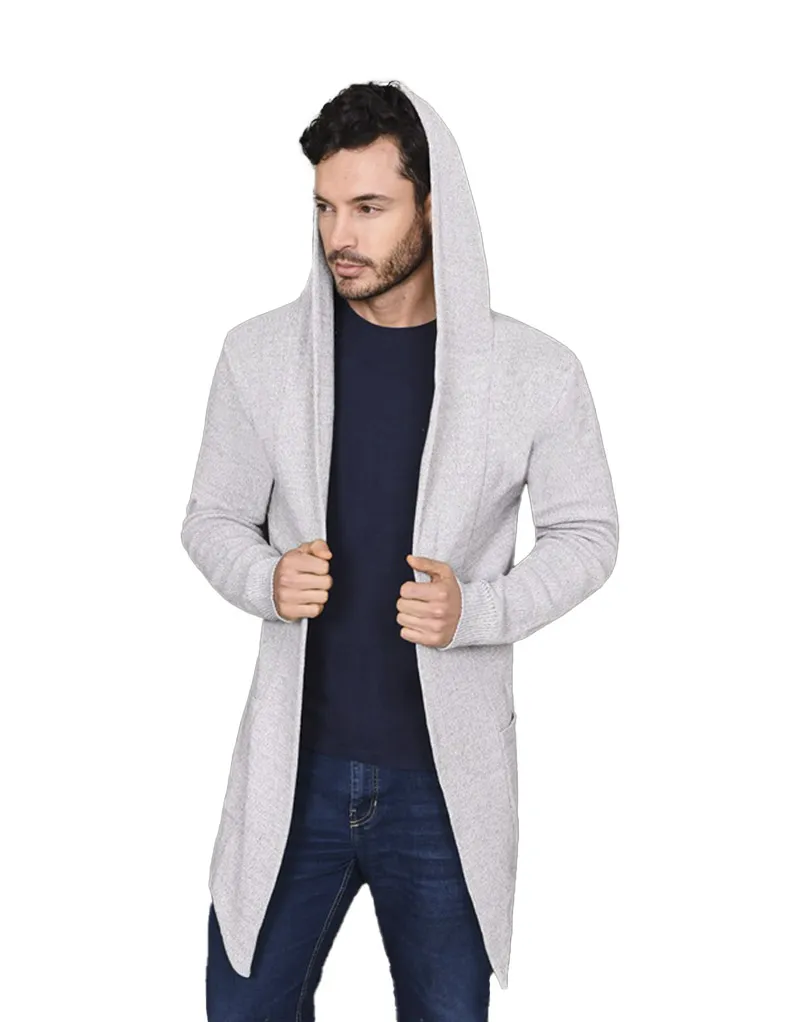 Capa Abrigo Gaban Para Hombre Gris Claro