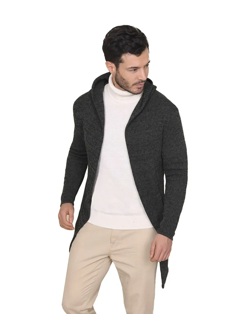 Capa Abrigo Gaban Para Hombre Gris Claro