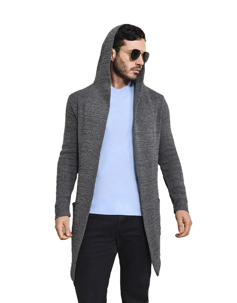 Capa Abrigo Gaban Para Hombre Gris Claro