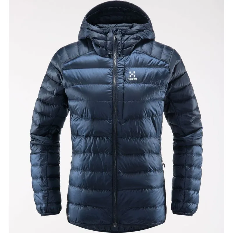 Capucha de plumón HAGLÖFS Roc (Azul Tarn) para mujer
