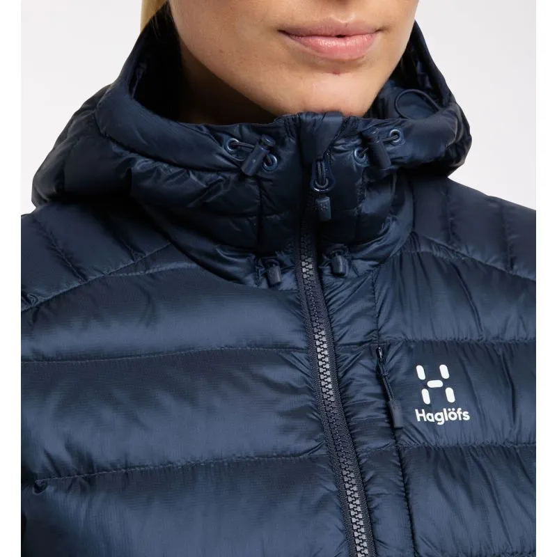 Capucha de plumón HAGLÖFS Roc (Azul Tarn) para mujer