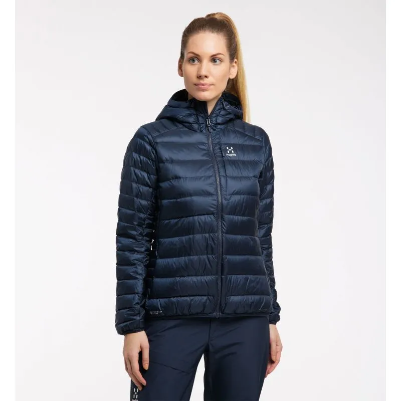 Capucha de plumón HAGLÖFS Roc (Azul Tarn) para mujer