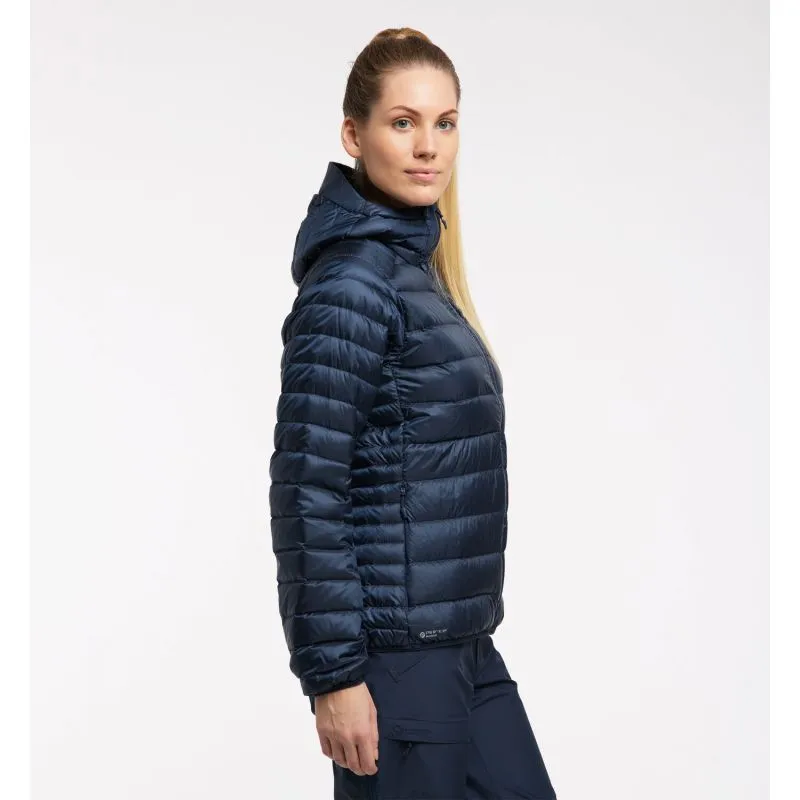 Capucha de plumón HAGLÖFS Roc (Azul Tarn) para mujer