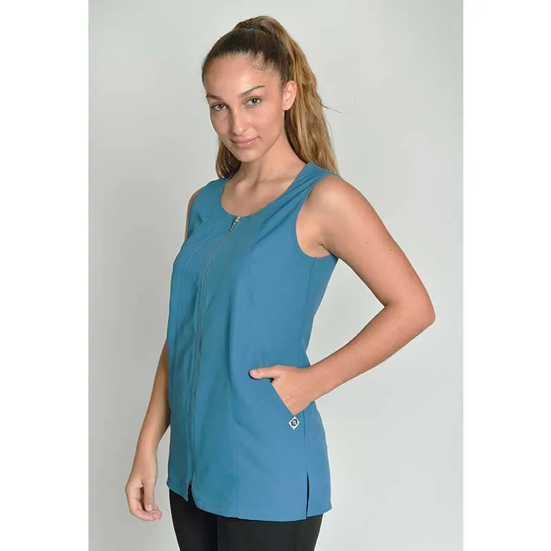 CASACA AZUL CURVAS DE MICROFIBRA DYNEKE  OUTLET TALLA M