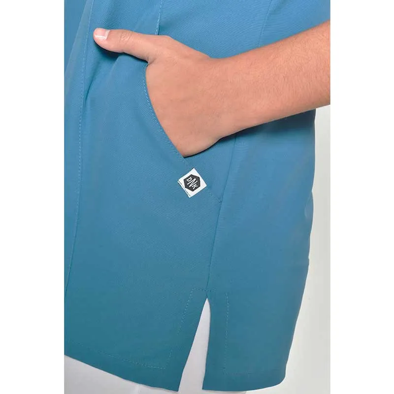 CASACA AZUL CURVAS DE MICROFIBRA DYNEKE  OUTLET TALLA M