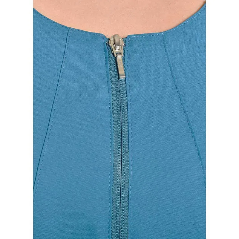 CASACA AZUL CURVAS DE MICROFIBRA DYNEKE  OUTLET TALLA M