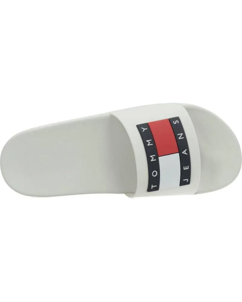 Chanclas de Mujer TOMMY JEANS FLAG POOL SLD ESS BLANCO