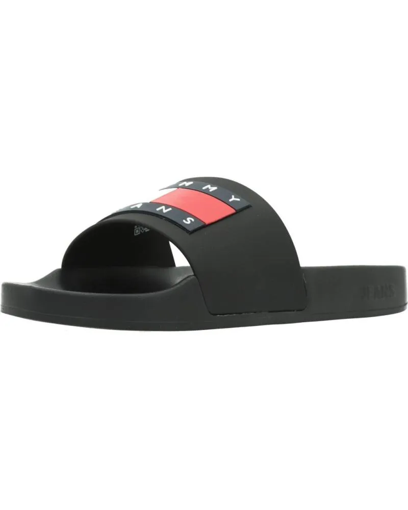 Chanclas de Mujer TOMMY JEANS FLAG POOL SLD ESS NEGRO