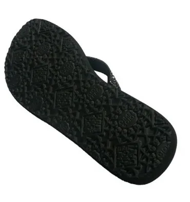 CHANCLAS DEDO PLAYA PISCINA MUJER TIRA BRILLANTES GIOSEPPON EN NEGRO