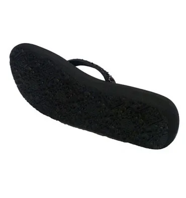Chanclas playa piscina mujer pedrería negra Gioseppo en negro