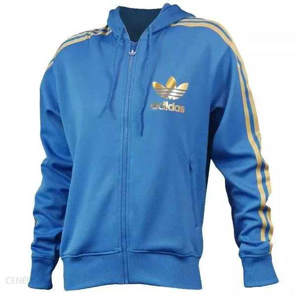 chaqueta adidas adi hooded f azul/oro hombre