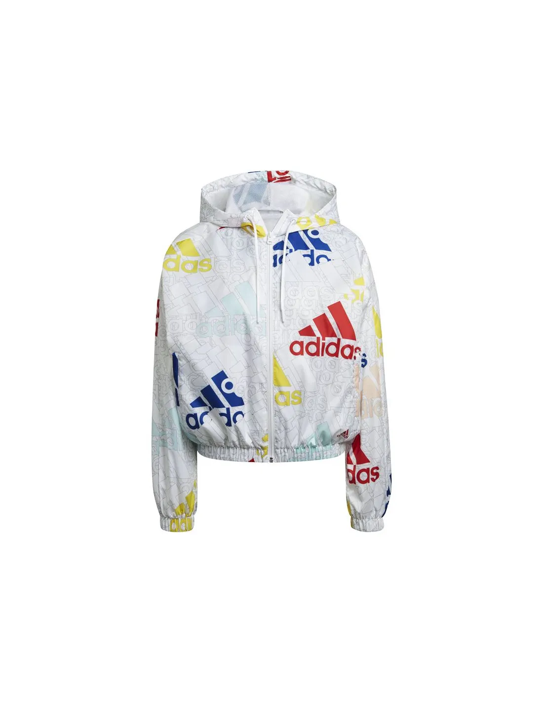 CHAQUETA ADIDAS ESSENTIALS MULTICOLORED LOGO LOOSE FIT BLANCO MUJER
