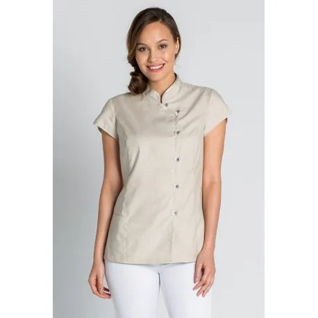 Chaqueta beige con trevillas