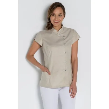 Chaqueta beige con trevillas