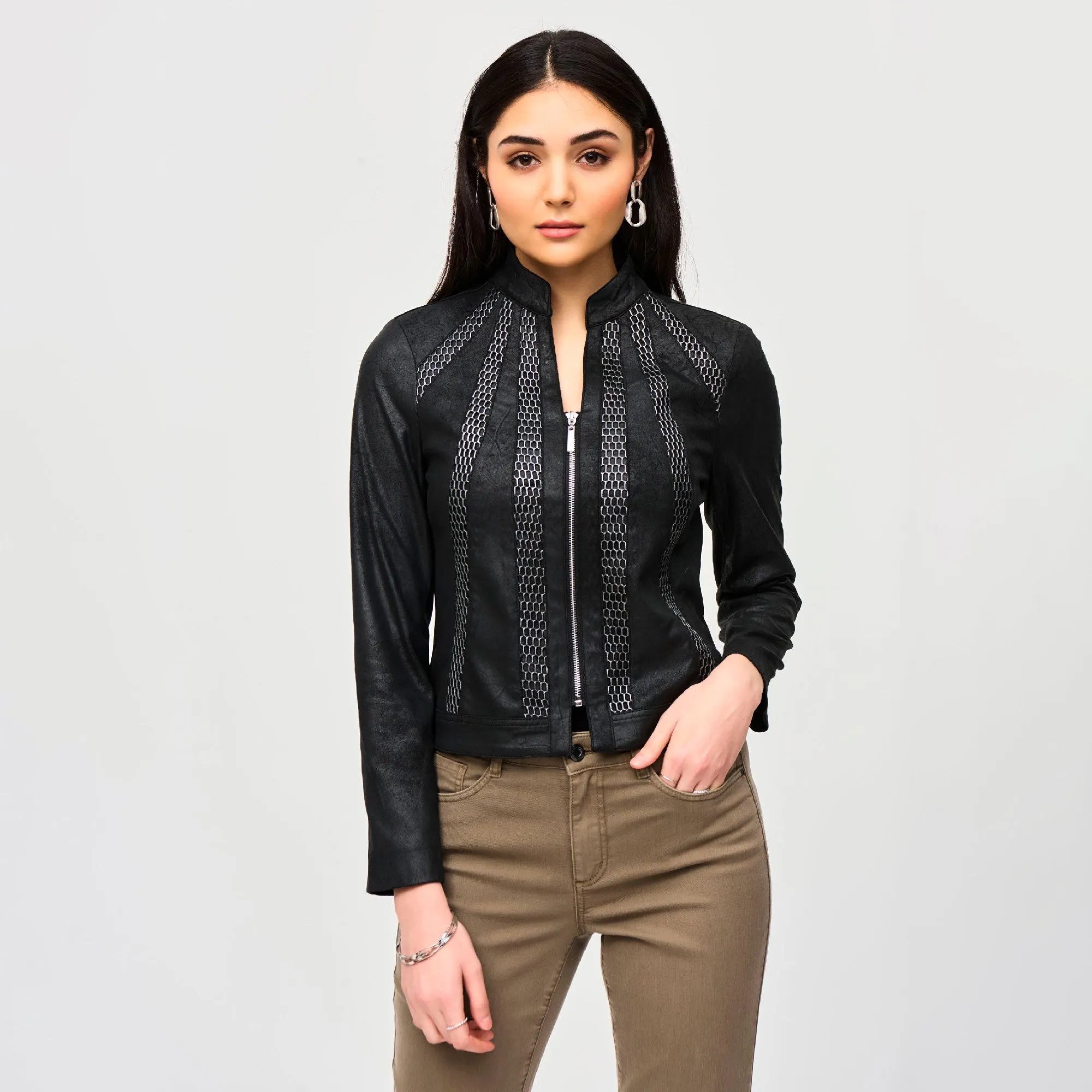 Chaqueta Casual con Malla Metálica Joseph Ribkoff 243972