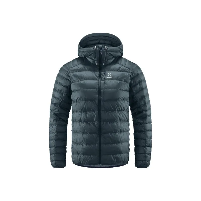 Chaqueta con capucha de plumón HAGLÖFS Roc para mujer (Azul Acero)