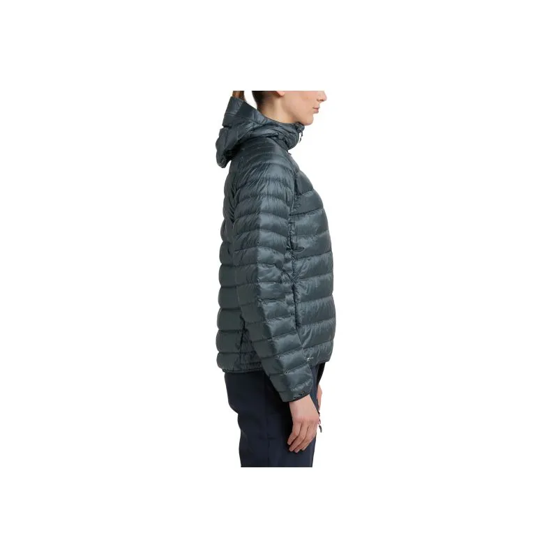 Chaqueta con capucha de plumón HAGLÖFS Roc para mujer (Azul Acero)