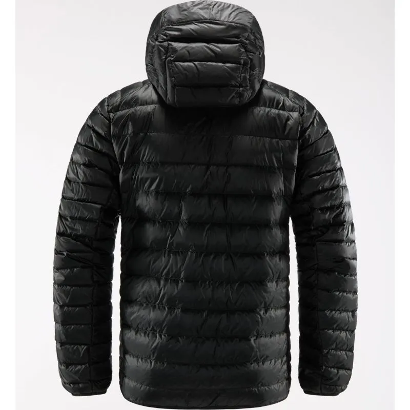 Chaqueta con capucha HAGLÖFS Roc de plumón, Hombre (Negro Verdadero)