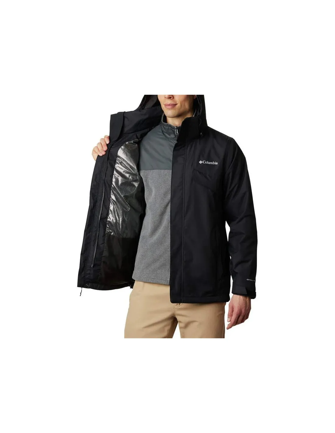 Chaqueta con Capucha Negra de montaña Columbia Bugaboo™ II Hombre