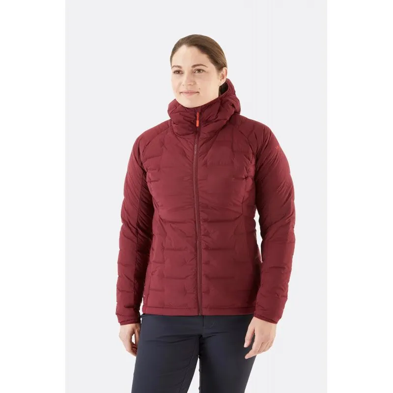 Chaqueta con capucha Rab Cubit Stretch Down (Deep Heather) Mujer