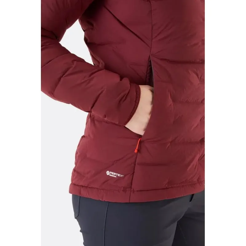 Chaqueta con capucha Rab Cubit Stretch Down (Deep Heather) Mujer