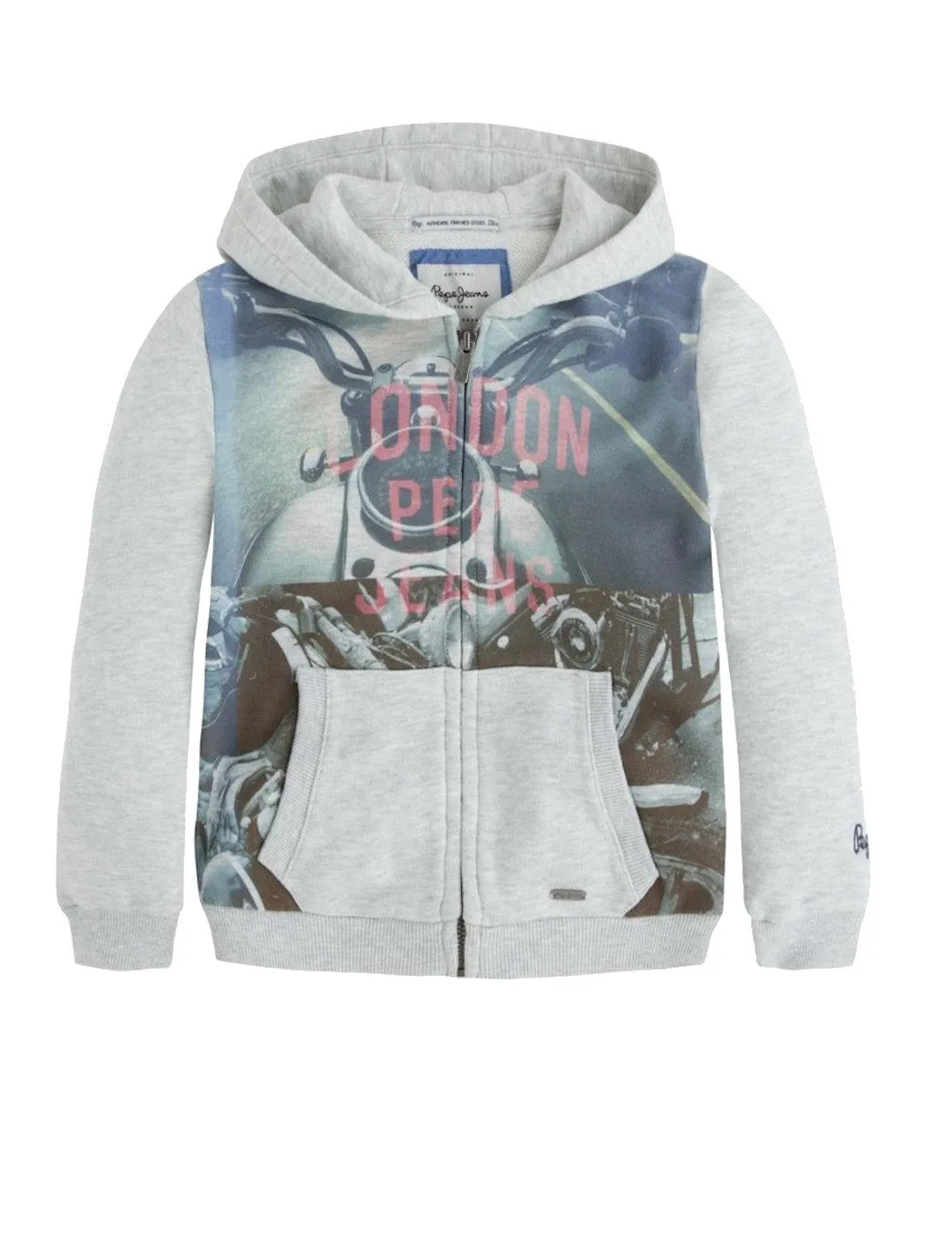 Chaqueta con capucha Sax gris Pepe Jeans