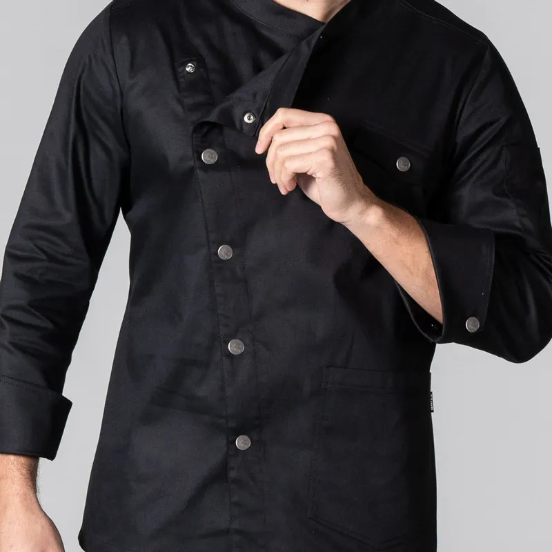 CHAQUETA DE COCINA HOMBRE SOLER NEGRA  GARY'S