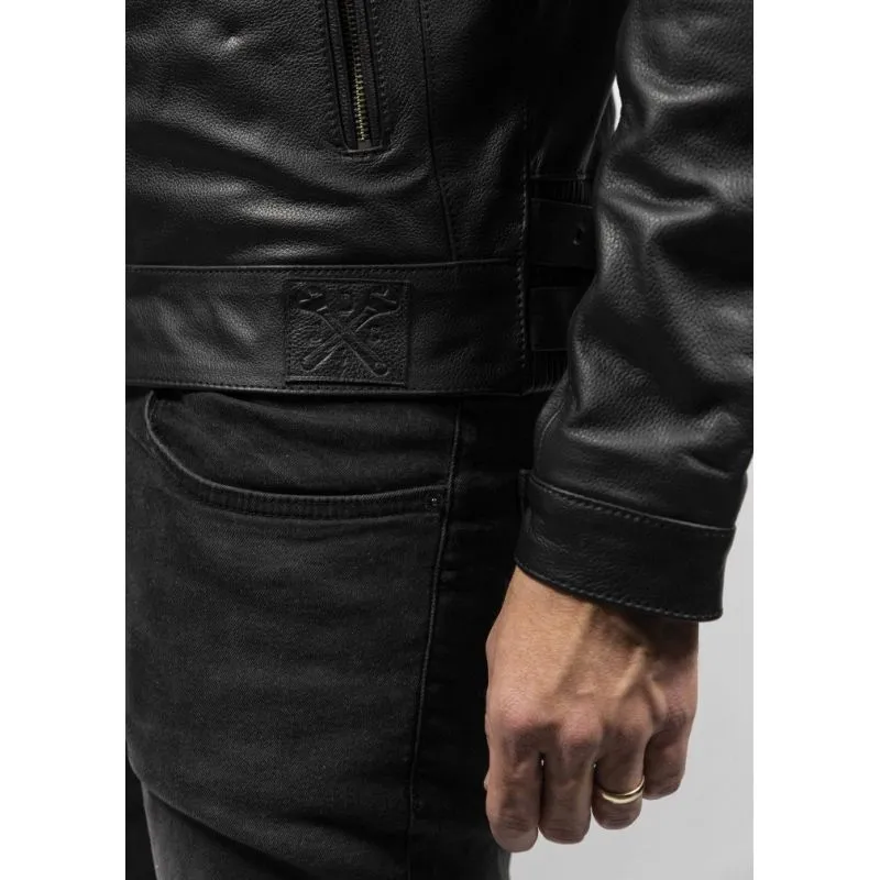 CHAQUETA DE CUERO PARA MOTO ROADSTER  JOHN DOE