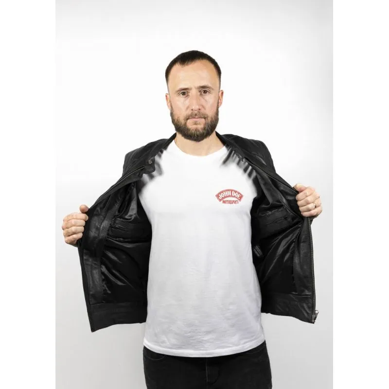 CHAQUETA DE CUERO PARA MOTO ROADSTER  JOHN DOE
