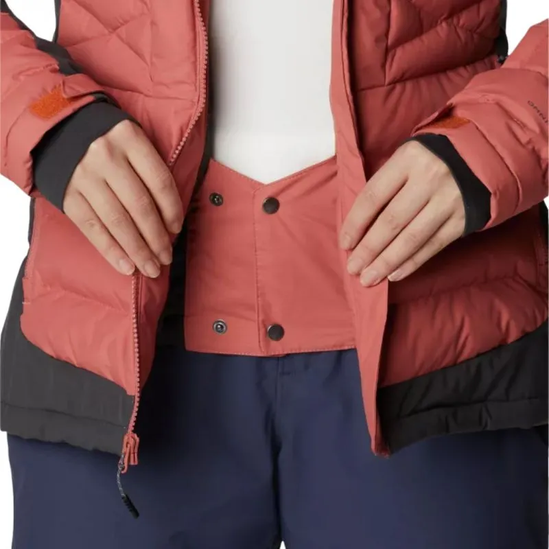 Chaqueta de esquí Columbia Bird Mountain (coral oscuro, tiburón) Mujer