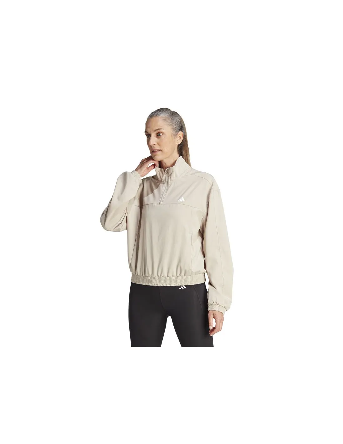 CHAQUETA DE FITNESS ADIDAS TRES MIN 1/4Z MUJER