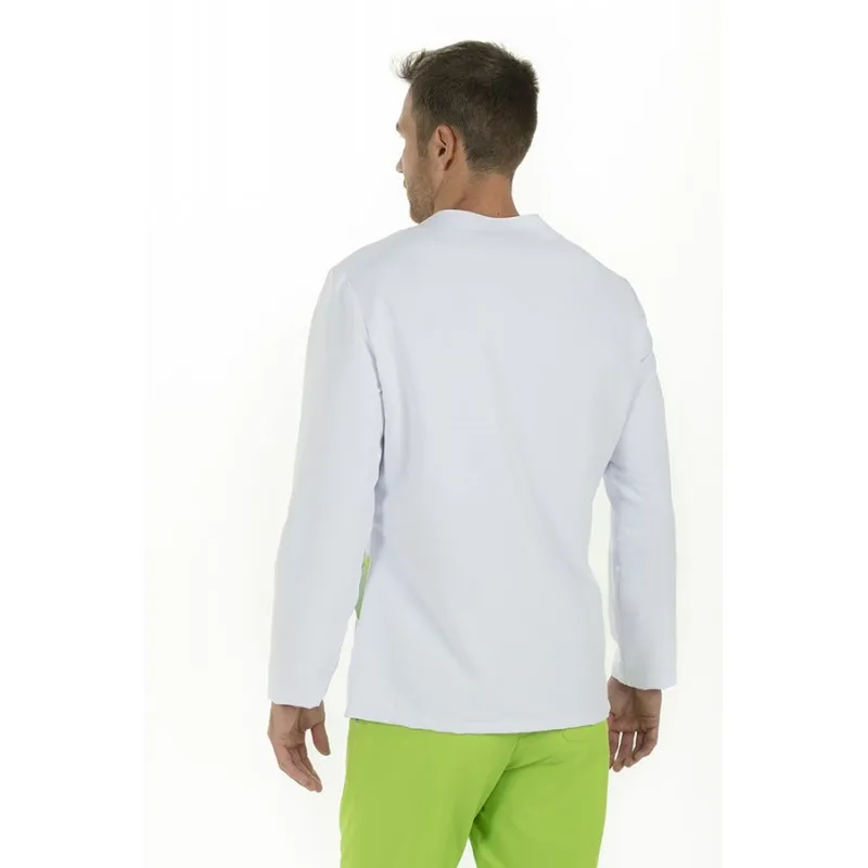 CHAQUETA DE MICROFIBRA DE HOMBRE MANGA LARGA BLANCA Y PISTACHO  DYNEKE