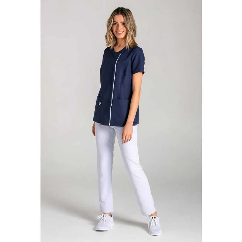 CHAQUETA DE MICROFIBRA MARINO CON TAPETA GRIS  DYNEKE