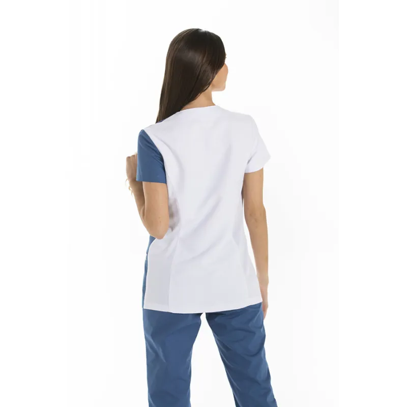 CHAQUETA DE MUJER ASIMéTRICA MICROFIBRA AZUL  DYNEKE